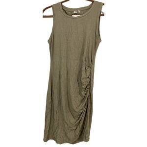 Love Fire Side-Ruch Sleeveless Tank Bodycon Mini Dress Sz Medium in Seagrass NWT